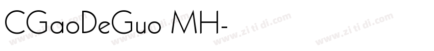 CGaoDeGuo MH字体转换